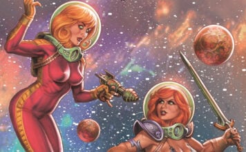 RED SONJA goes to space in BARBARELLA crossover