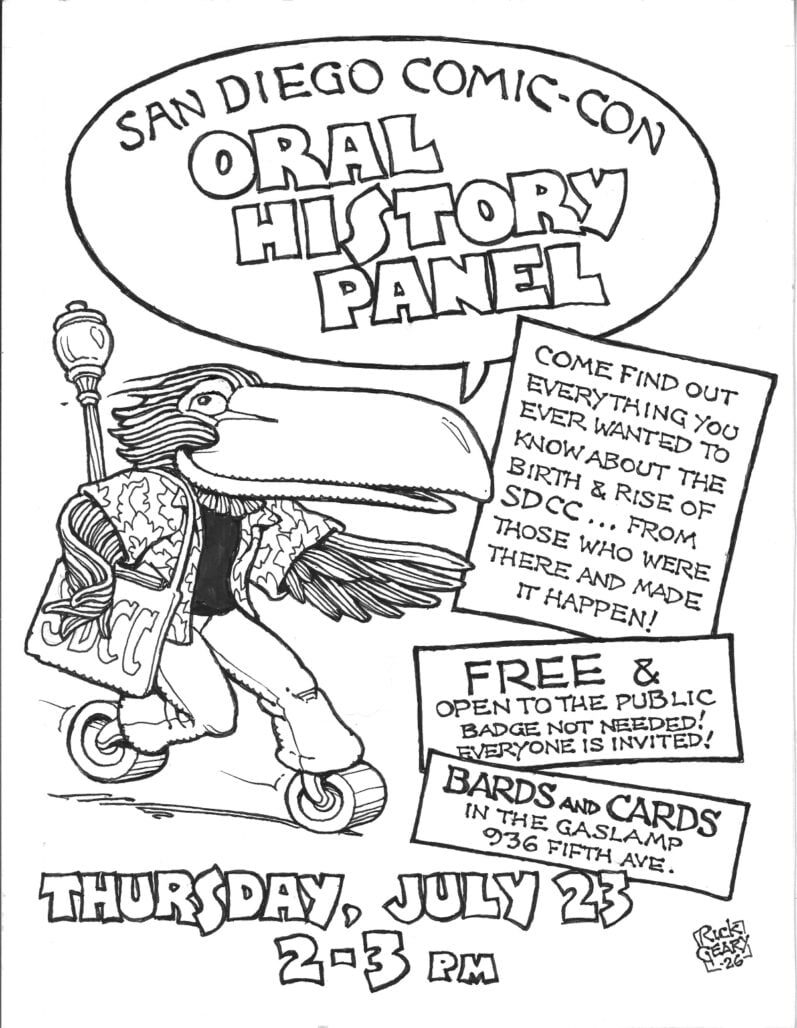 San Diego Comic-Con Oral History Panel flyer