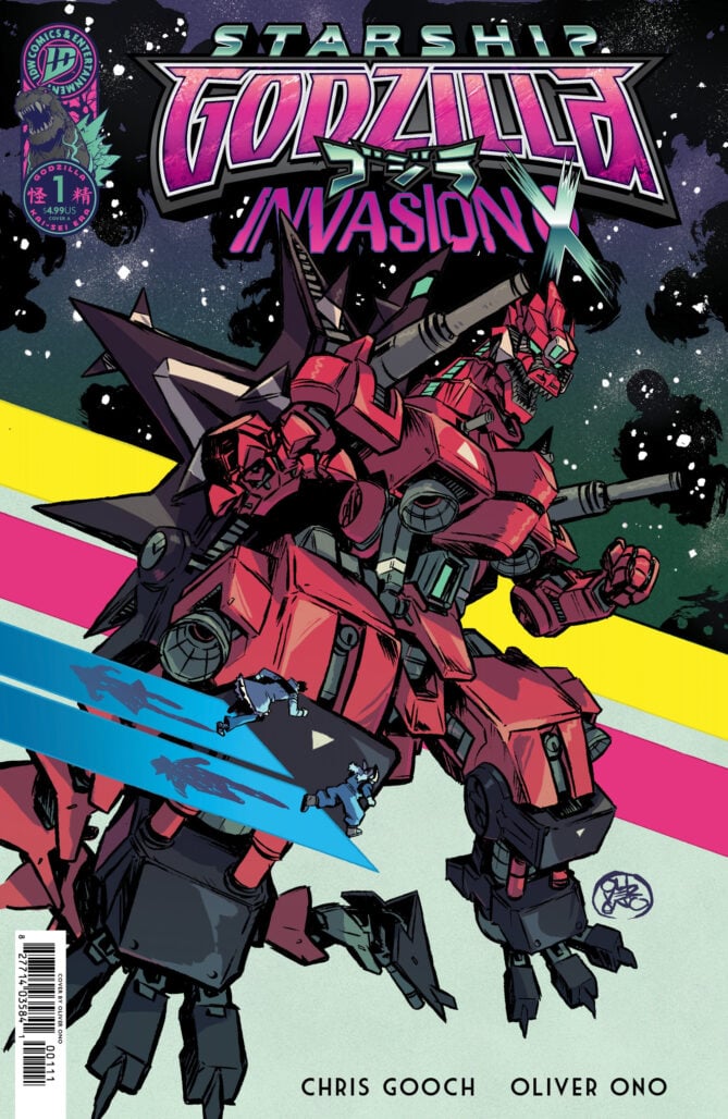 Starship Godzilla: Invasion X #1 cover A, by Oliver Ono