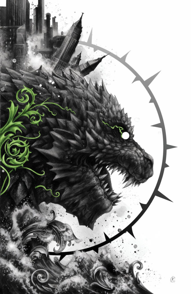 The Horror of Godzilla #1 variant by Andrew K. Currey