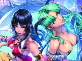 VAMPIRELLA to star in DARKSTALKERS and PATHFINDER crossovers Vampirella vs Darkstalkers #1 featured