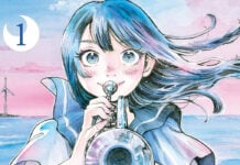 MANGA REVIEW: CRESCENT MOON MARCHING puts on a lovely performance crop of cover depicting mizuki holding trumpet and facing the viewer