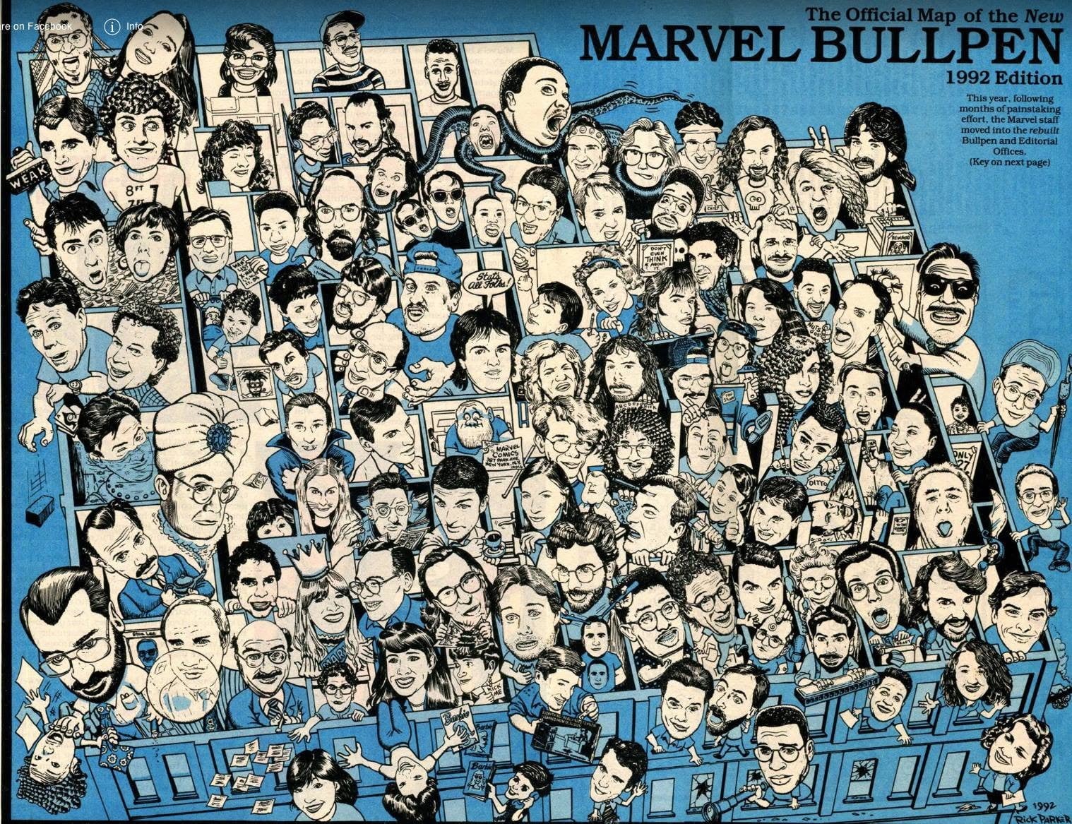 marvel bullpen 1992 by rick parker