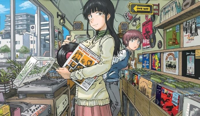 record journey header The cover of Record Journey. A woman stands in a record store holding a record. Another person stands behind her.
