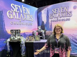SDCC ’26: Visiting the Lilac Grove Entertainment booth, feat. The SEVEN GALAXIES CHRONICLES S.G. Blaise at the Lilac Grove Entertainment booth feat. The Seven Galaxies Chronicles