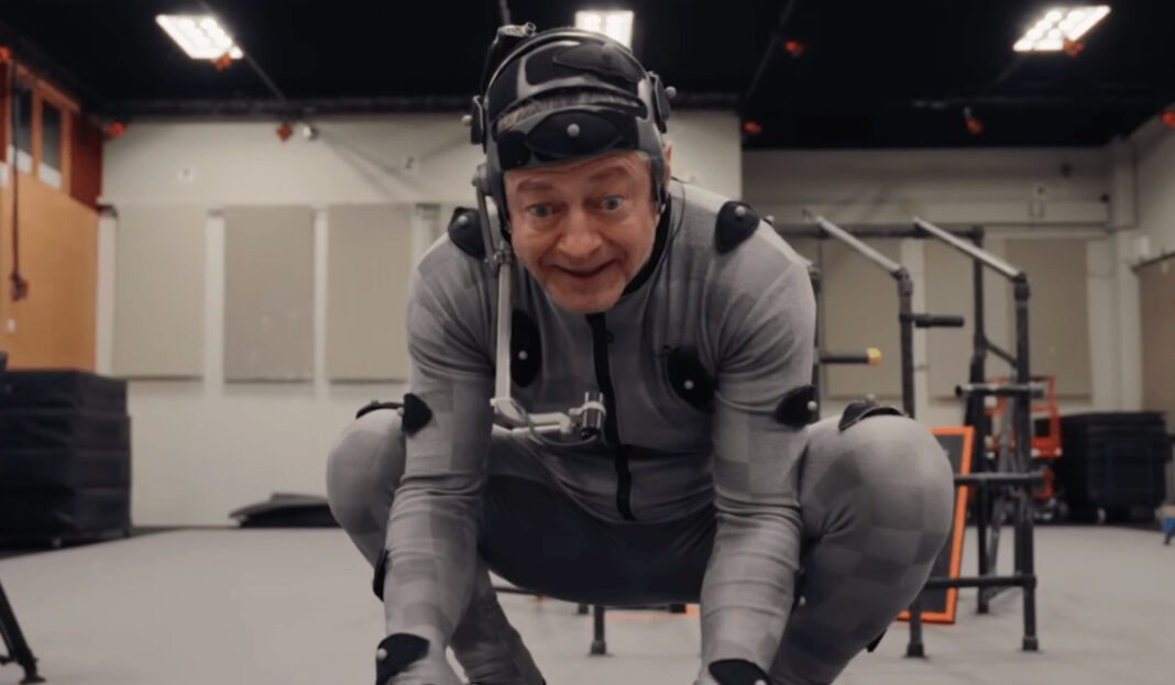 Andy Serkis filming The Lord of the Rings The Hunt for Gollum Andy Serkis filming The Lord of the Rings: The Hunt for Gollum