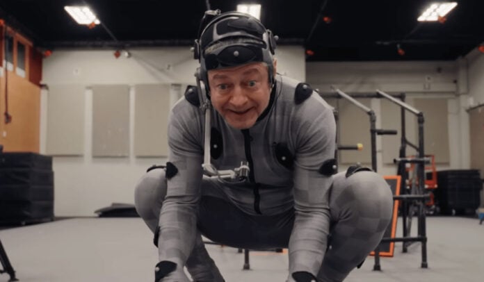 Andy Serkis filming The Lord of the Rings The Hunt for Gollum Andy Serkis filming The Lord of the Rings: The Hunt for Gollum