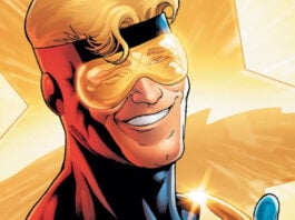 The Beat Digest 08/04/26: BOOSTER GOLD hits turbulence Detail of Booster Gold #32 (2010)'s cover by Kevin Maguire