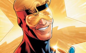 The Beat Digest 08/04/26: BOOSTER GOLD hits turbulence Detail of Booster Gold #32 (2010)'s cover by Kevin Maguire