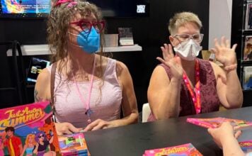 Interview: TILLY and SUSAN BRIDGES on JUST ANOTHER SUMMER, STAR TREK: VOYAGER: HOMECOMING and more Tilly and Susan Bridges at the Mad Cave booth at San Diego Comic-Con 2026