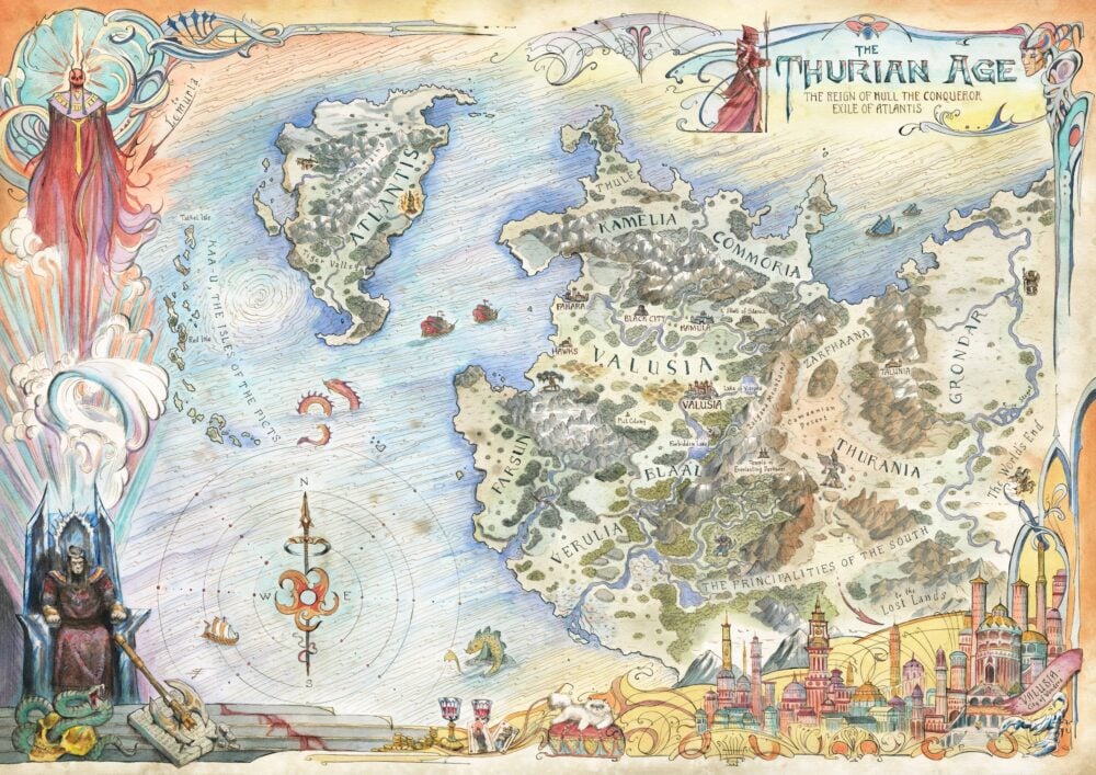 Thurian Age map, courtesy of Titan Comics