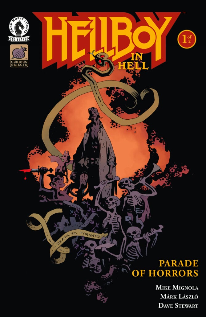 Hellboy in Hell: Parade of Horrors #1 cover B, by Mike Mignola