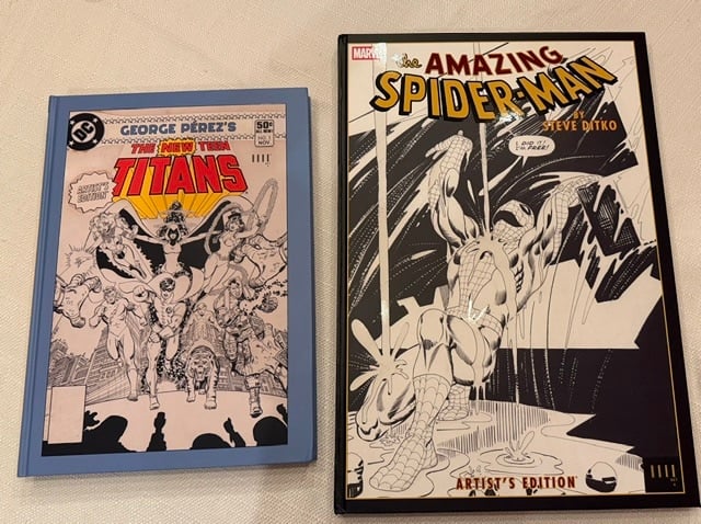 IMG_3216 Perez and Ditko Artist's Edition covers