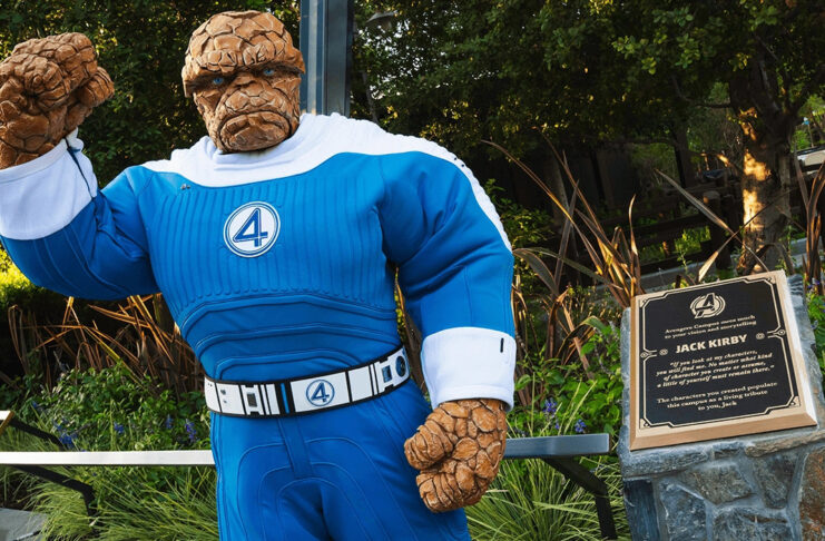 The Thing at Jack Kirby's plaque in Disneyland