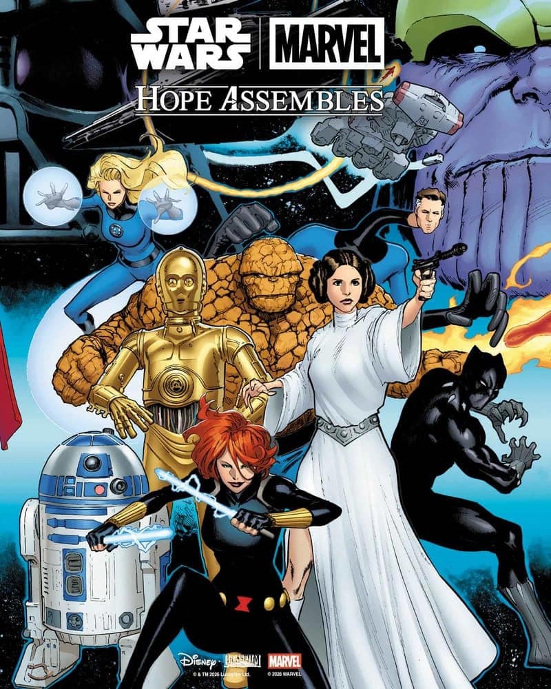 Star Wars/Marvel: Hope Assembles #4 connecting cover by David Marquez