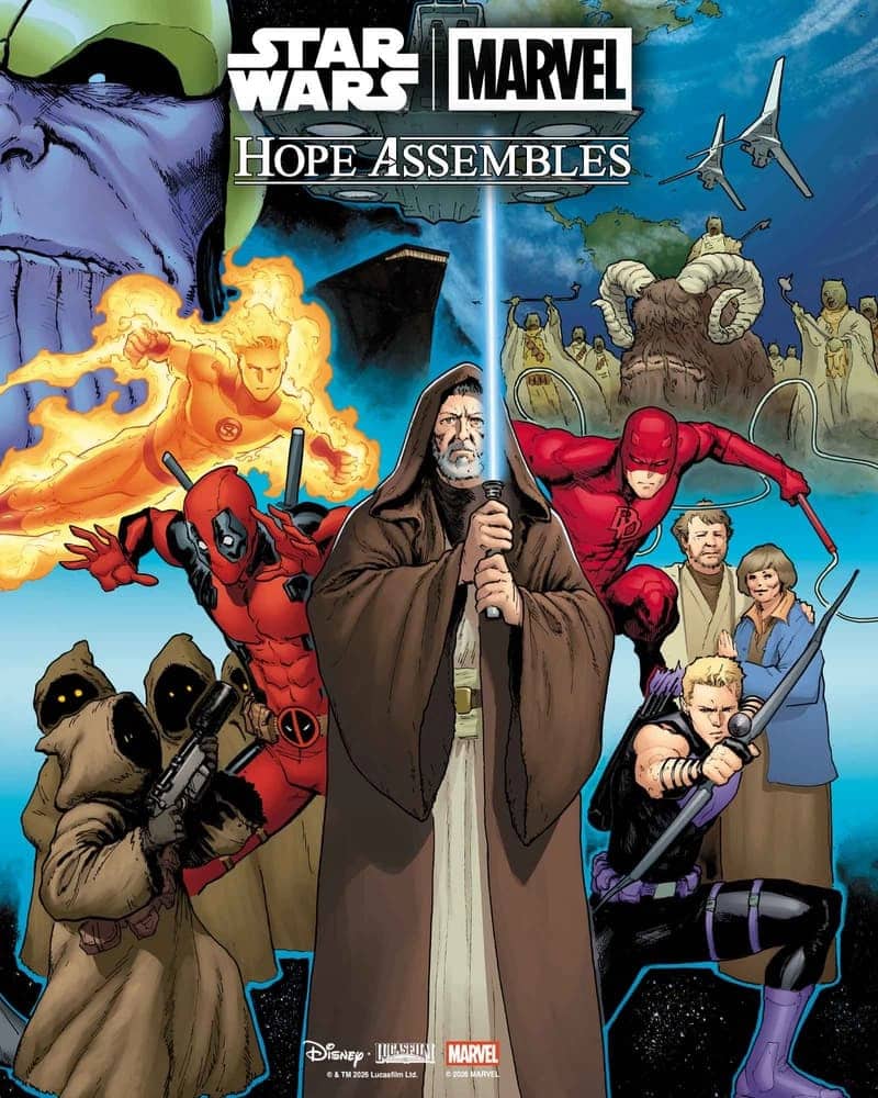 Star Wars/Marvel: Hope Assembles #5 connecting cover by David Marquez