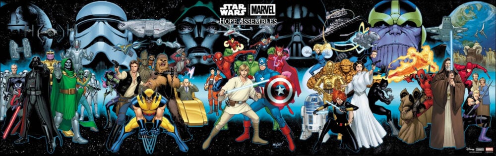 Combined cover art by David Marquez