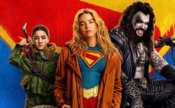 Official SUPERGIRL video made private after AI allegations Supergirl ensemble poster featuring Lobo header