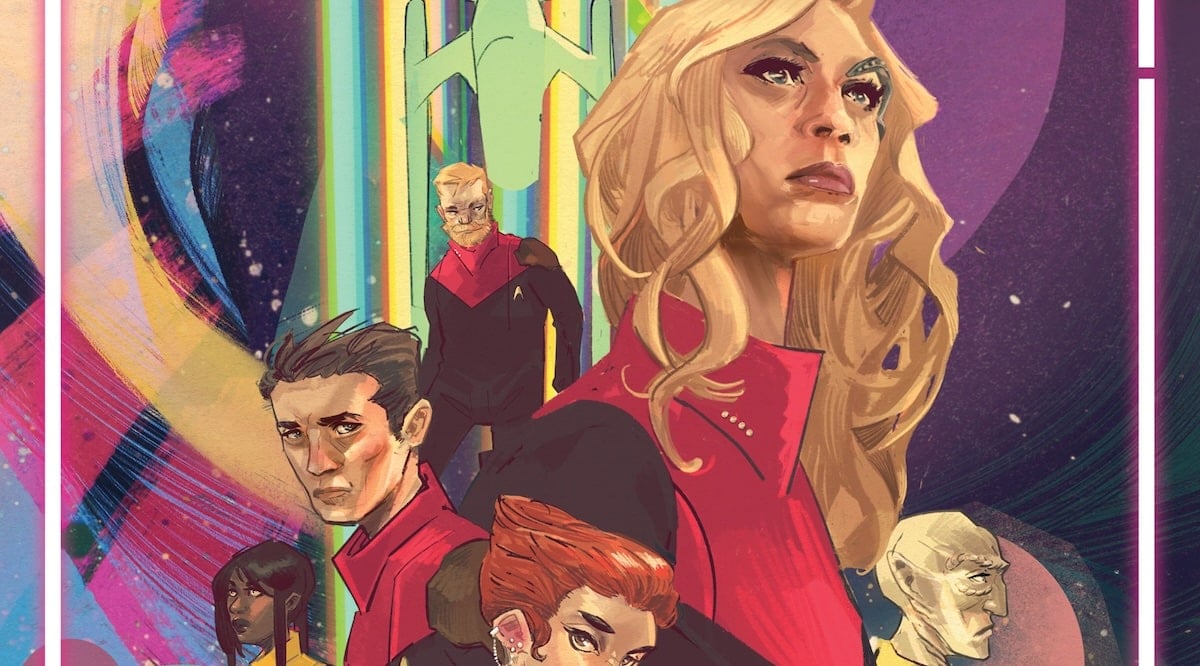 Trek 2026 1 Seven, Jack, Sydney and several other crew members of the USS Enterprise-G on the cover of Star Trek (2026) #1.