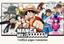 MANGA MILLION launches with nearly 400 titles… and uncredited translators promo image for manga million depicting characters from one piece, kingdom, spy x family, nana, oshi no ko, boruto, and other manga