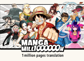 MANGA MILLION launches with nearly 400 titles… and uncredited translators promo image for manga million depicting characters from one piece, kingdom, spy x family, nana, oshi no ko, boruto, and other manga