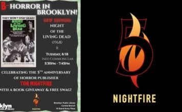 Horror Beat: Tor NIGHTFIRE celebrated its 5th anniversary by handing out free horror books at the Brooklyn Central Library nightfire