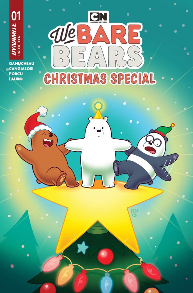 We Bare Bears Christmas Special cover A, by Paulina Ganucheau