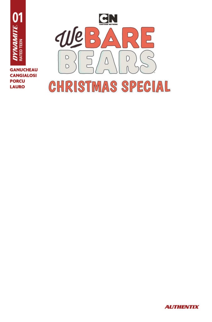 We Bare Bears Christmas Special Cover E: Blank Authentix