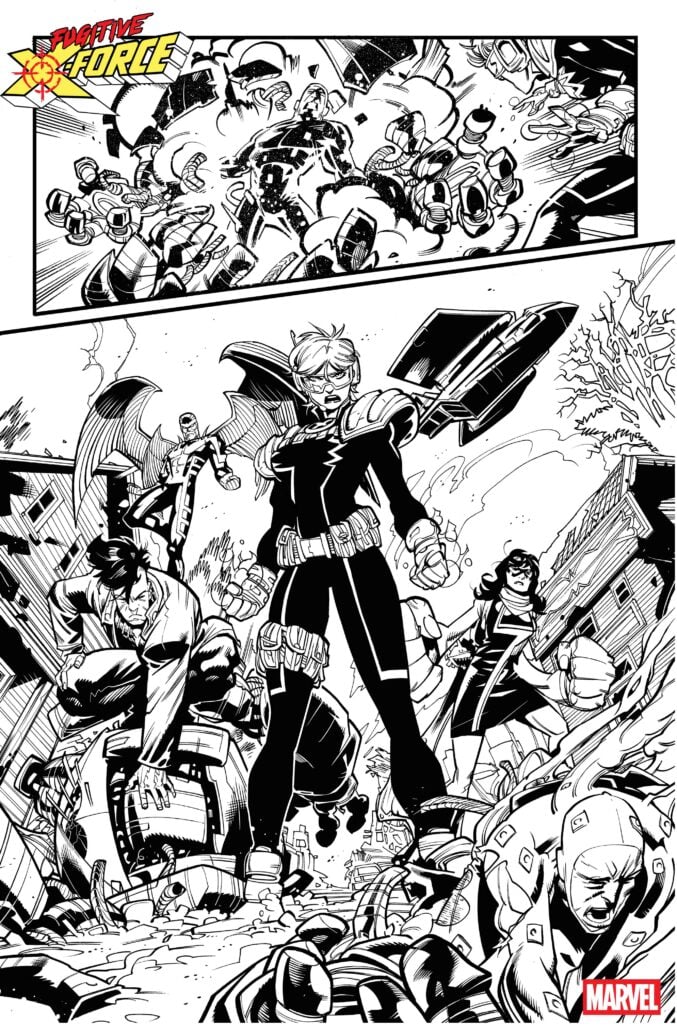 Fugitive X-Force #1 interior art by Áthila Fabbio