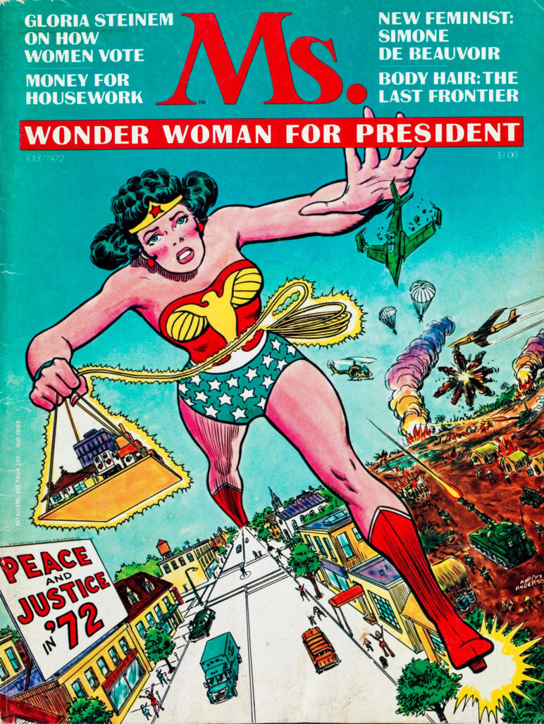 Ms. magazine #1 (1972). Cover art by Murphy Anderson.