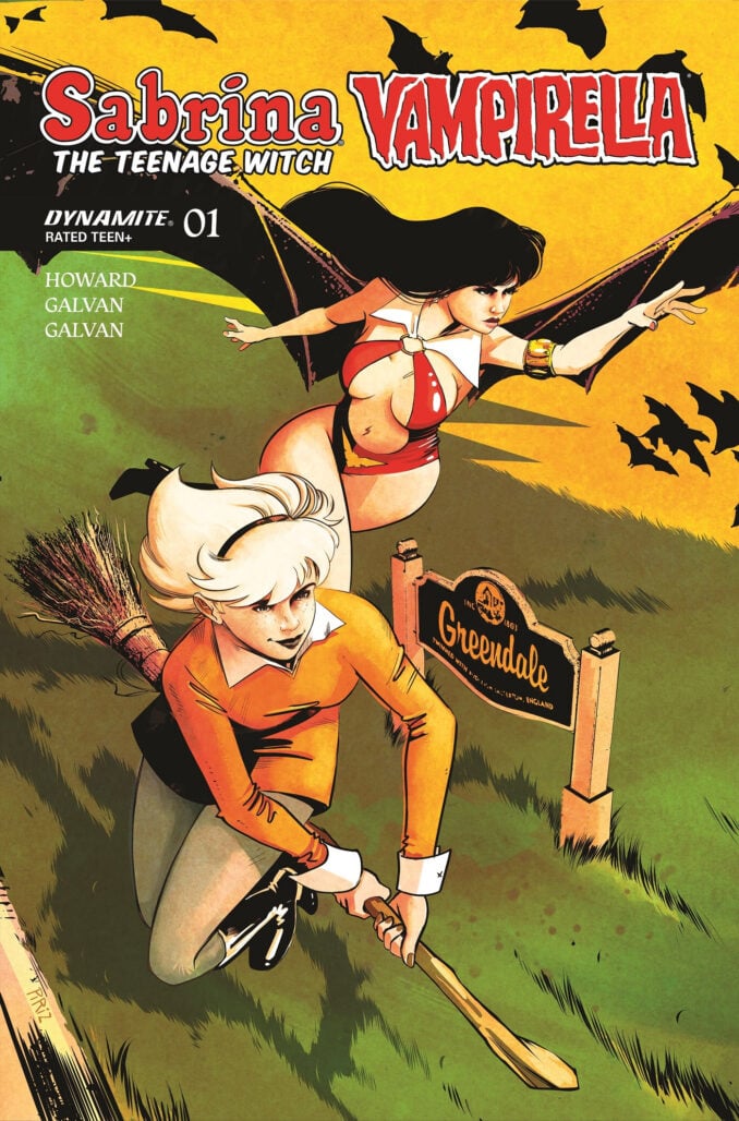 Sabrina the Teenage Witch x Vampirella #1 cover by Sebastián Píriz