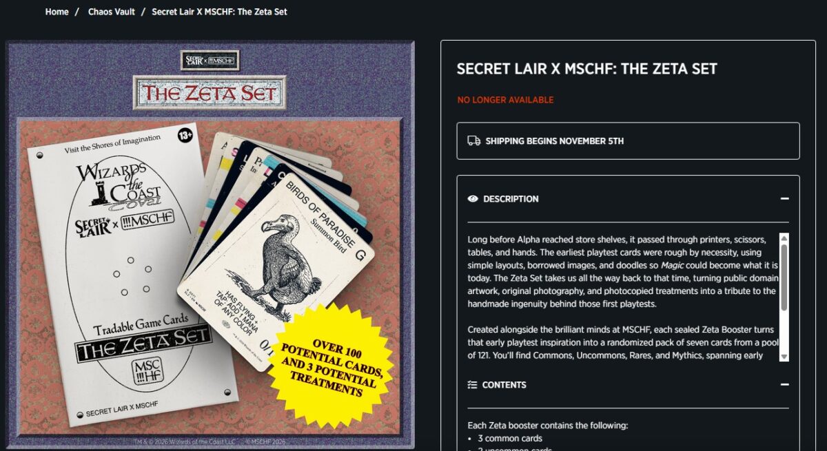 Secret Lair Zeta set