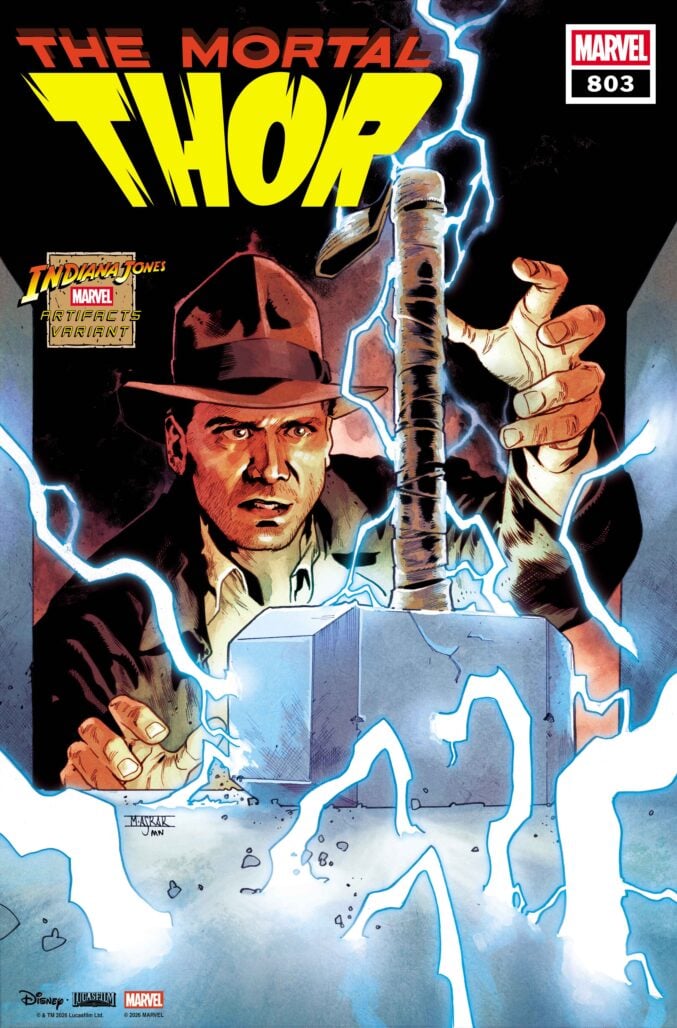 Thor #803 Indiana Jones Marvel Artifact variant cover by Mahmud Asrar