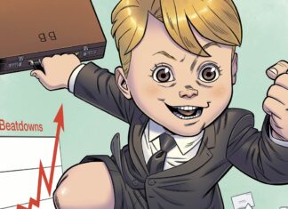 The origin of Business Baby revealed in CAPES backup stories by Kirkman & Bellegarde Business Baby