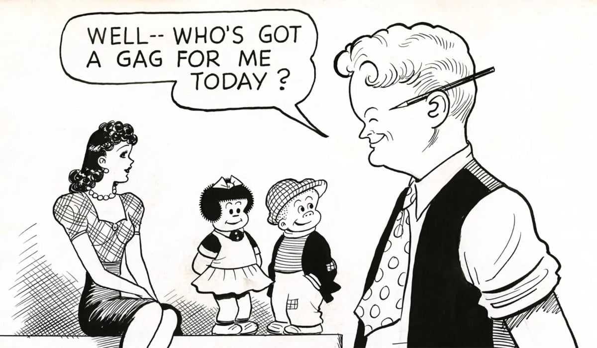 Ernie Bushmiller self portrait Nancy featured
