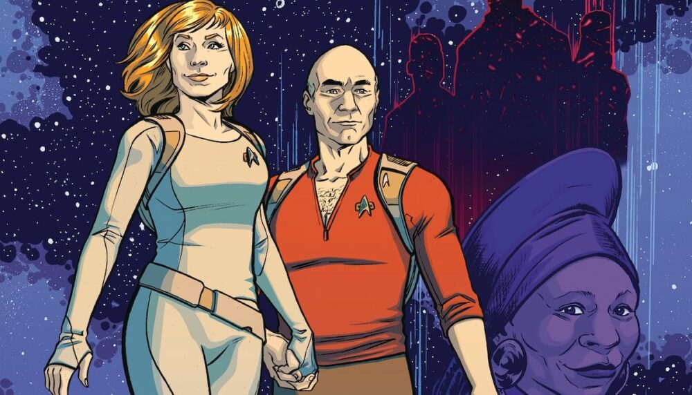 Star Trek: Crusher #1 cover A feat. Beverly, Jean-Luc and Guinan.