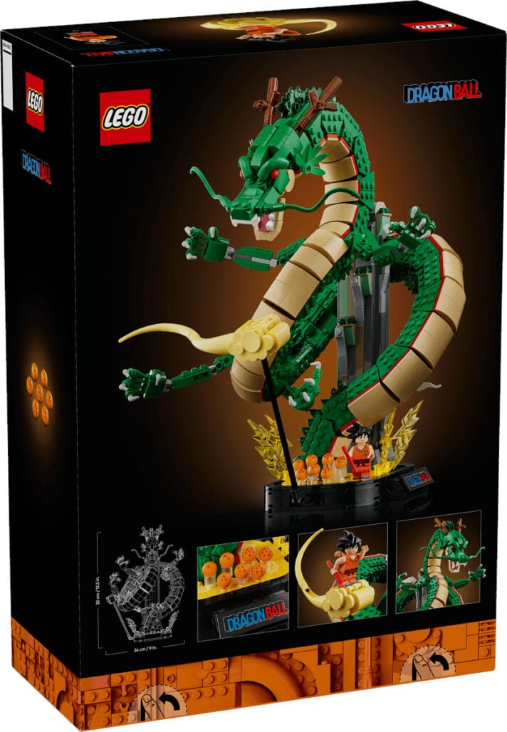 LEGO Icons Dragon Ball Shenron and Goku back packaging