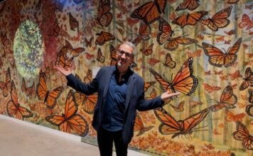 Peter Kuper’s Monarchs installation now at the American Museum of Natural History