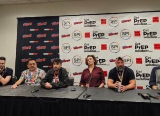 NYCC ’26: The Ink and Identity panel disappoints a photo of the panelists. left to right: cornillon, gustines, goldsmith, hilty, jimenez, andreyko