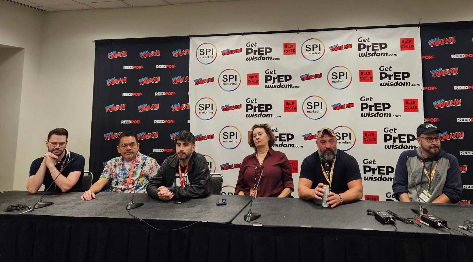 inkandidentitypanel a photo of the panelists. left to right: cornillon, gustines, goldsmith, hilty, jimenez, andreyko