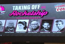 NYCC ’26: ROCKETSHIP ENTERTAINMENT takes off with new announcements and collabs A photo taken of the main title slide for Rocketship Entertainment's panel